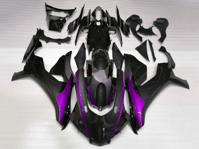 2020-2025 Faux Carbon Fiber Purple Stripe Yamaha YZF 1000 R1 Motorcycle Fairings Canada