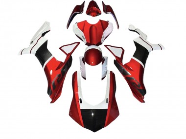 2020-2025 White Red Faux Carbon Fiber Yamaha YZF 1000 R1 Motorcycle Fairings Canada