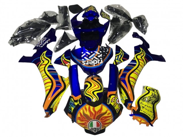 2020-2025 Blue Yellow Orange Tribal Sun Yamaha YZF 1000 R1 Motorcycle Fairings Canada