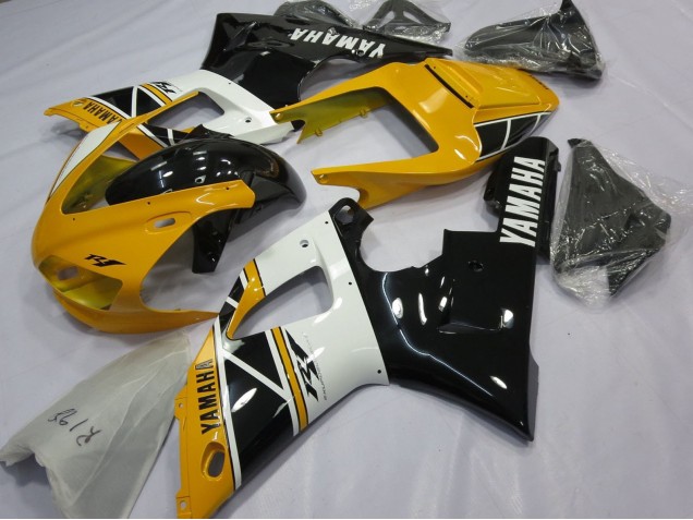 1998-1999 Yellow White Glossy Black Yamaha YZF 1000 R1 Motorcycle Fairings Canada