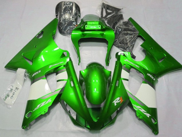 2000-2001 Green White Silver Yamaha YZF 1000 R1 Motorcycle Fairings Canada