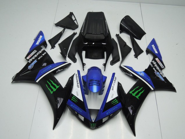 2002-2003 Blue White Black Green Motul Green Monster Yamaha YZF 1000 R1 Motorcycle Fairings Canada