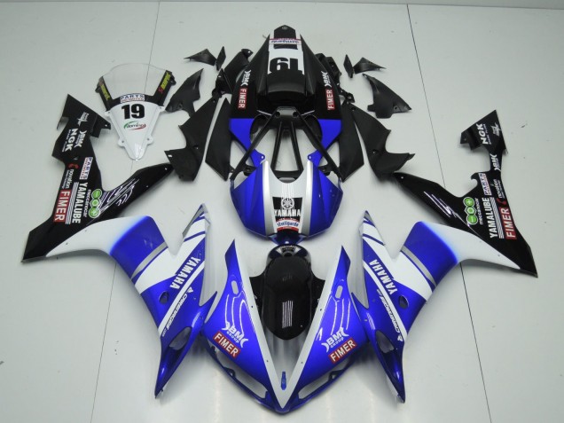 2004-2006 Blue White Black Fimer Yamalube Yamaha YZF 1000 R1 Motorcycle Fairings Canada