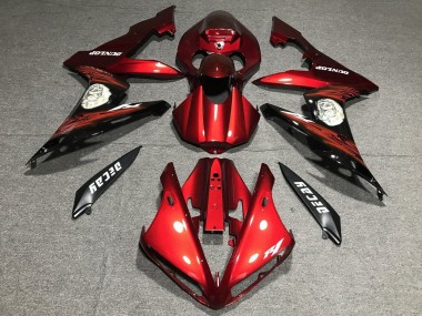 2004-2006 Red Matte Black Yamaha YZF 1000 R1 Motorcycle Fairing Canada