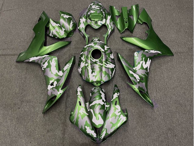 2004-2006 Green White Grey Camouflage Yamaha YZF 1000 R1 Motorcycle Fairings Canada