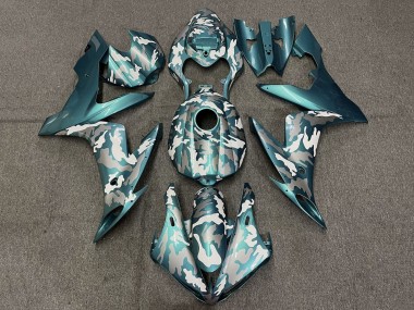 2004-2006 Teal Green White Grey Camouflage Yamaha YZF 1000 R1 Motorcycle Fairings Canada