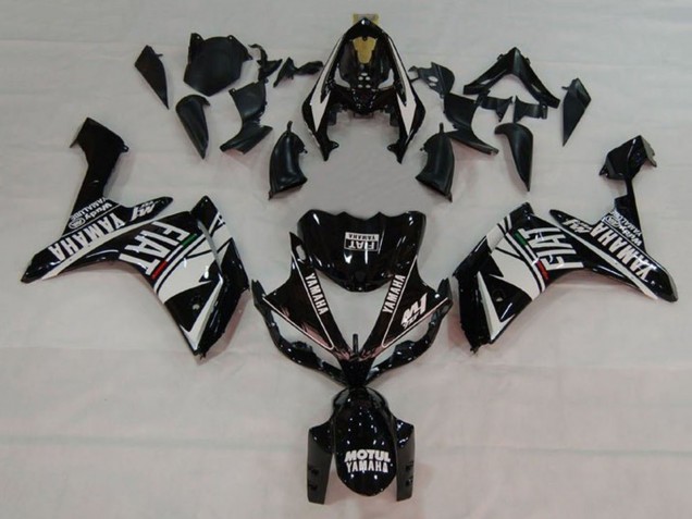 2007-2008 White Black Fiat Yamaha YZF 1000 R1 Motorcycle Fairings Canada