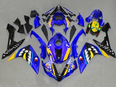 2007-2008 Blue Yellow Black Shark Yamaha YZF 1000 R1 Motorcycle Fairings Canada
