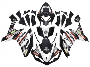 2007-2008 White Red Black Volvo Fimer Yamalube Sterilgarda Yamaha YZF 1000 R1 Motorcycle Fairings Canada