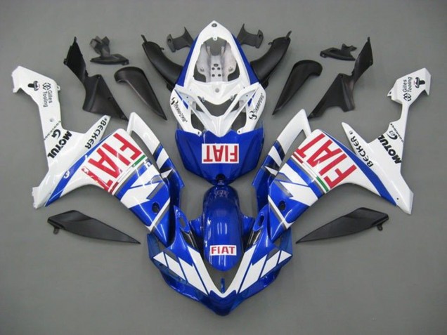 2007-2008 White Blue Red Fiat Yamaha YZF 1000 R1 Motorcycle Fairings Canada