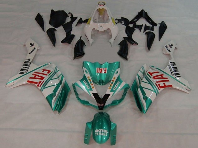 2007-2008 White Green Red Fiat Yamaha YZF 1000 R1 Motorcycle Fairings Canada