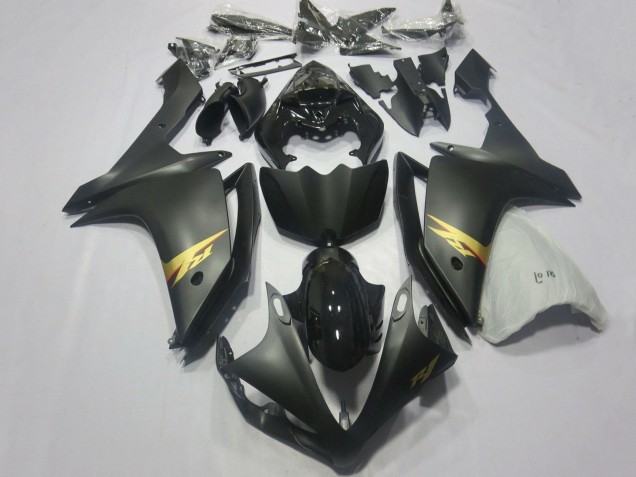 2007-2008 Glossy Black Matte Black Gold Decal Yamaha YZF 1000 R1 Motorcycle Fairings Canada