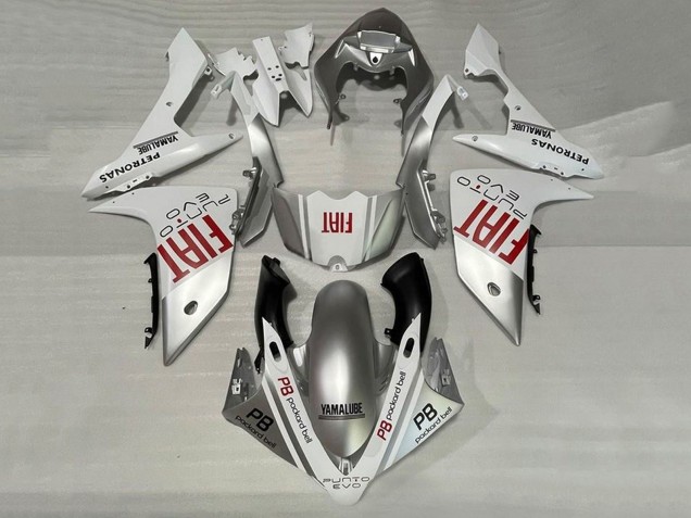 2007-2008 Silver White Red Fiat Yamaha YZF 1000 R1 Motorcycle Fairings Canada