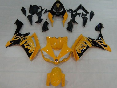 2007-2008 Yellow Black Flame Yamaha YZF 1000 R1 Motorcycle Fairings Canada