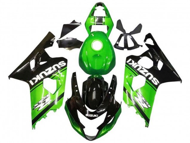 2004-2005 Green Black White Suzuki GSXR 600 / GSXR 750 Motorcycle Fairings Canada