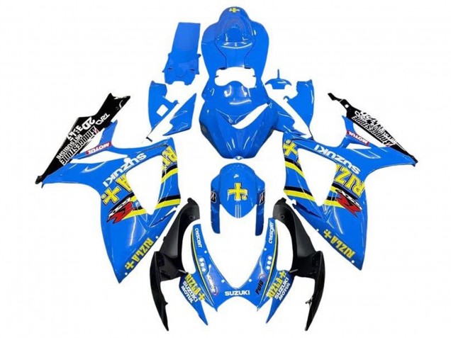 2006-2007 Blue Yellow Black Rizla Suzuki GSXR 600 / GSXR 750 Motorcycle Fairings Canada