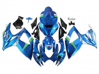 2006-2007 Blue Green White Ecstar Suzuki GSXR 600 / GSXR 750 Motorcycle Fairings Canada