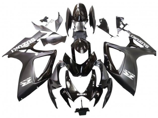 2006-2007 Matte Black Glossy Black White Suzuki GSXR 600 / GSXR 750 Motorcycle Fairings Canada