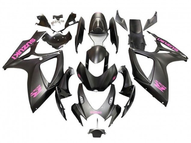 2006-2007 Matte Black Pink Suzuki GSXR 600 / GSXR 750 Motorcycle Fairings Canada