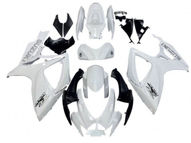 2006-2007 White Black Suzuki GSXR 600 / GSXR 750 Motorcycle Fairings Canada