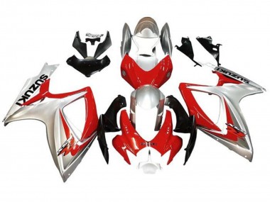 2006-2007 Silver Red Black Suzuki GSXR 600 / GSXR 750 Motorcycle Fairings Canada