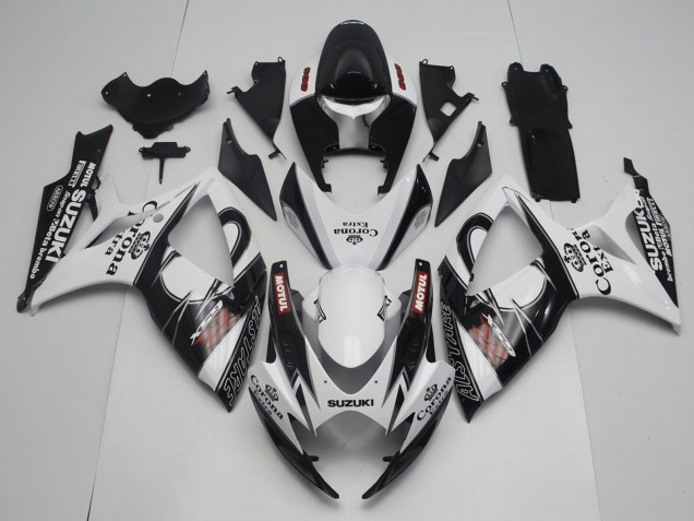 2006-2007 White Black Red Corona Extra Motul Alstare Suzuki GSXR 600 / GSXR 750 Motorcycle Fairings Canada