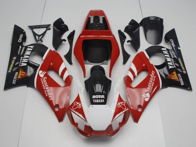 1998-2002 Red White Black Motul Santander Yamaha YZF R6 Motorcycle Fairings Canada