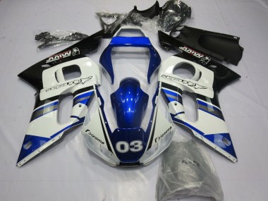1998-2002 White Blue Glossy Black Rizoma 03 Yamaha YZF R6 Motorcycle Fairings Canada