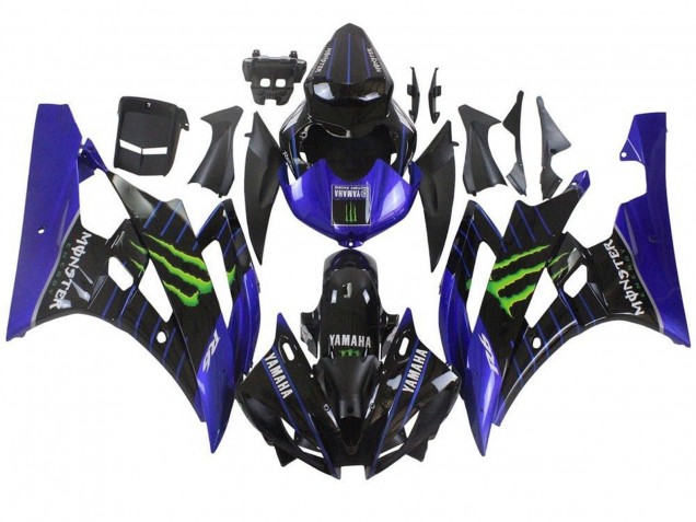 2006-2007 Blue Black Green Monster Yamaha YZF R6 Motorcycle Fairings Canada