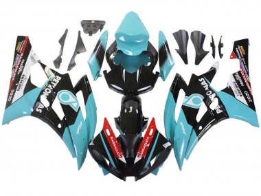 2006-2007 Light Blue Red White Back Petronas Yamaha YZF R6 Motorcycle Fairings Canada