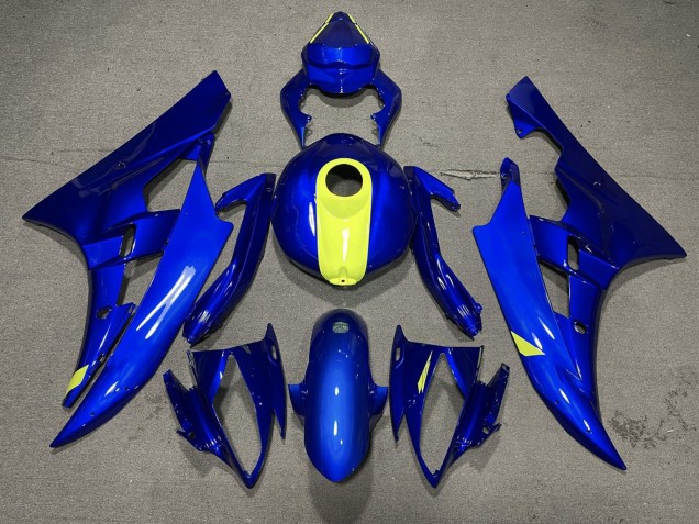 2006-2007 Blue Yellow Yamaha YZF R6 Motorcycle Fairings Canada