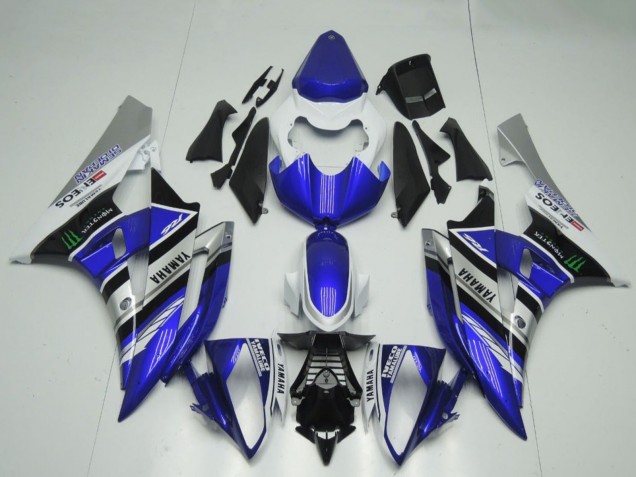 2006-2007 White Blue Silver Black ENEOS Monster Yamaha YZF R6 Motorcycle Fairings Canada