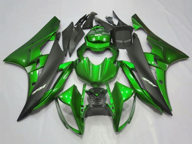 2006-2007 Green Matte Black Yamaha YZF R6 Motorcycle Fairings Canada