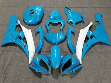 2006-2007 Light Blue White Yamaha YZF R6 Motorcycle Fairings Canada