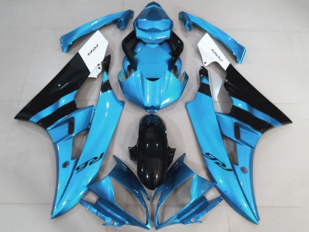 2006-2007 White Light Blue Black Yamaha YZF R6 Motorcycle Fairings Canada