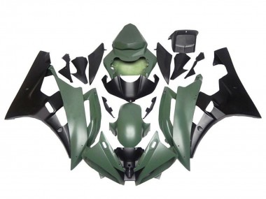 2006-2007 Army Green Matte Black Yamaha YZF R6 Motorcycle Fairings Canada