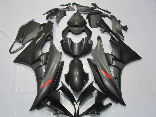 2006-2007 Matte Black Red Decals Yamaha YZF R6 Motorcycle Fairings Canada