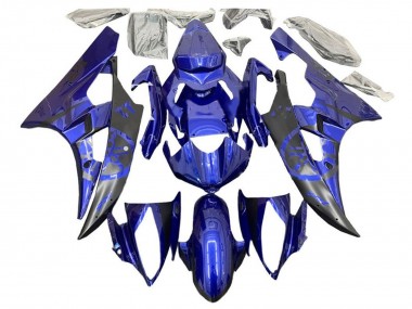 2006-2007 Blue Matte Black Yamaha YZF R6 Motorcycle Fairings Canada