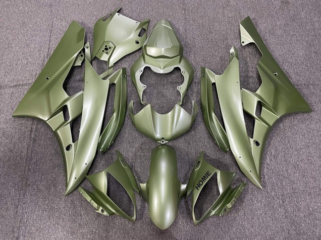 2006-2007 Olive Green Yamaha YZF R6 Motorcycle Fairings Canada