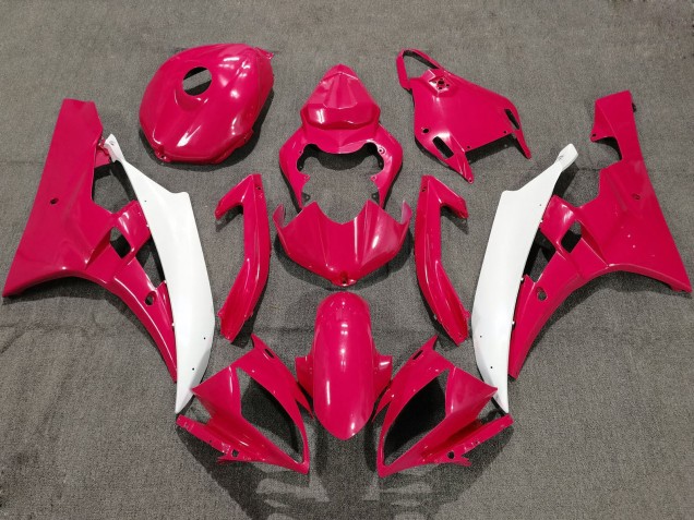 2006-2007 Red White Yamaha YZF R6 Motorcycle Fairings Canada