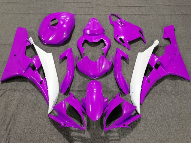 2006-2007 Purple White Yamaha YZF R6 Motorcycle Fairings Canada