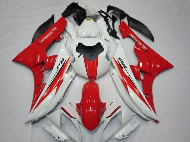 2006-2007 White Red Yamaha YZF R6 Motorcycle Fairings Canada