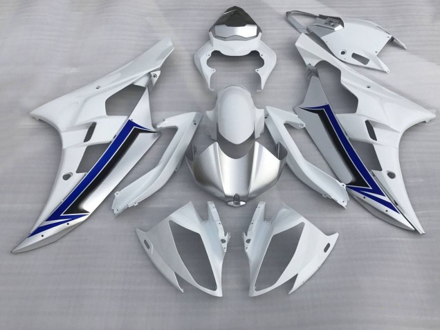 2006-2007 White Silver Blue Black Yamaha YZF R6 Motorcycle Fairings Canada