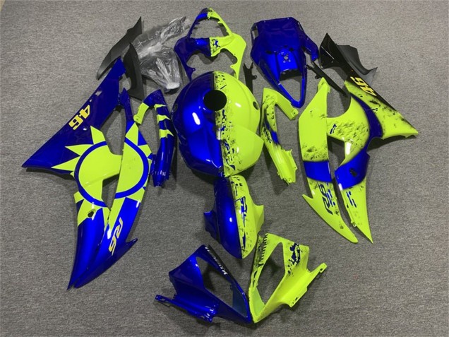 2008-2016 Blue Neon Yellow 46 Yamaha YZF R6 Motorcycle Fairings Canada