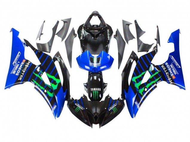 2008-2016 Blue Black Green Monster ENEOS Yamalube Yamaha YZF R6 Motorcycle Fairings Canada