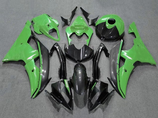 2008-2016 Green Carbon Fiber Style Yamaha YZF R6 Motorcycle Fairings Canada