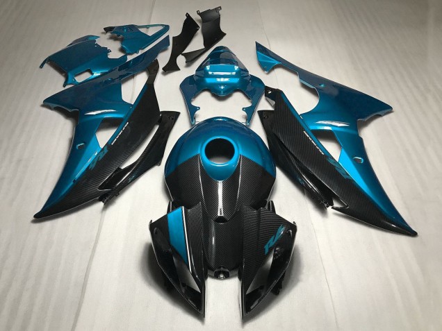 2008-2016 Blue Carbon Fiber Style Yamaha YZF R6 Motorcycle Fairings Canada