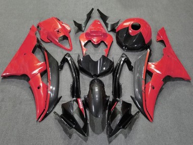 2008-2016 Red Black Carbon Fiber Style Yamaha YZF R6 Motorcycle Fairings Canada