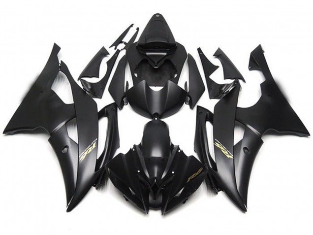 2008-2016 Matte Black Gold Decals Yamaha YZF R6 Motorcycle Fairings Canada