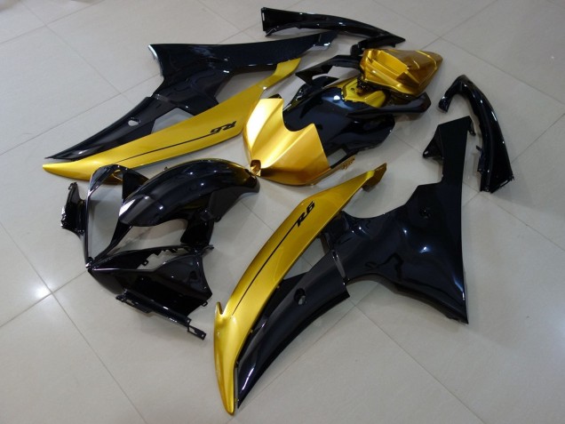2008-2016 Gold Glossy Black Yamaha YZF R6 Motorcycle Fairings Canada